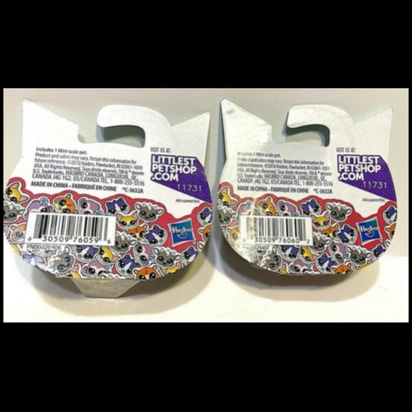 Littlest Pet Shop Lot of 2 Cat & Light Purple Duck LPS Mini-Scale Hasbro New NIP - Picture 9 of 10